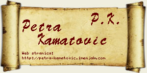 Petra Kamatović vizit kartica